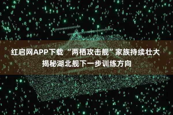 红启网APP下载 “两栖攻击舰”家族持续壮大 揭秘湖北舰下一步训练方向