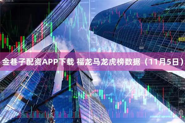 金巷子配资APP下载 福龙马龙虎榜数据（11月5日）